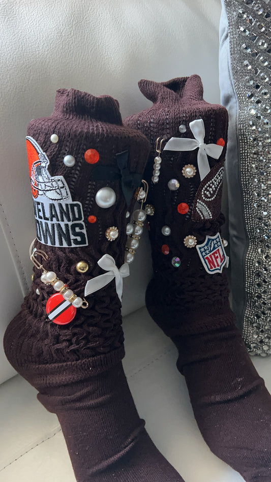 Browns Theme socks