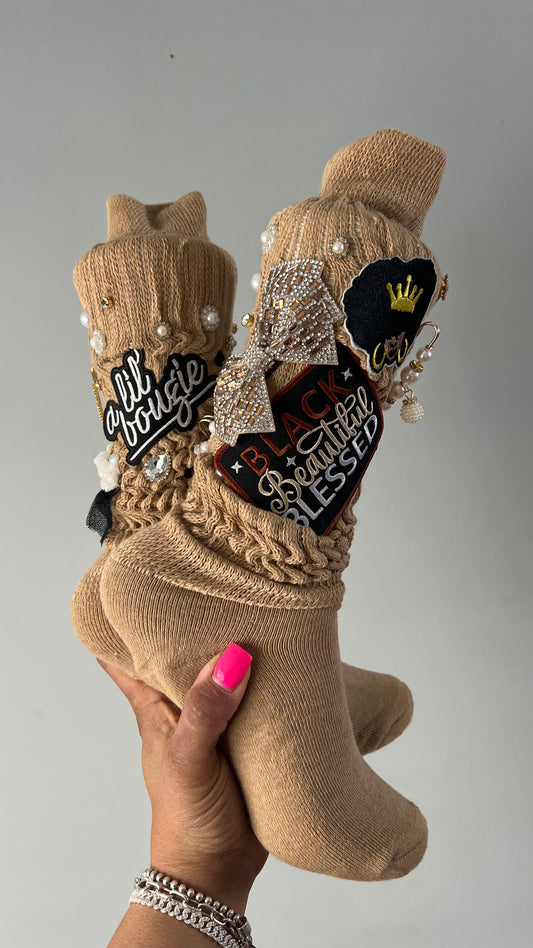 Custom Bling Junk socks