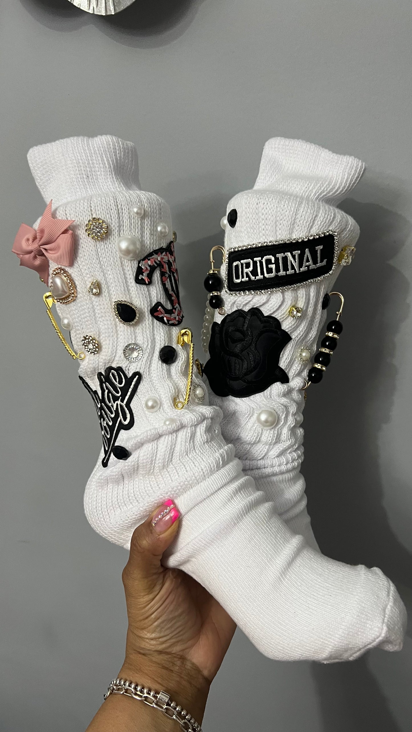 Designer CHANEL Bling Socks