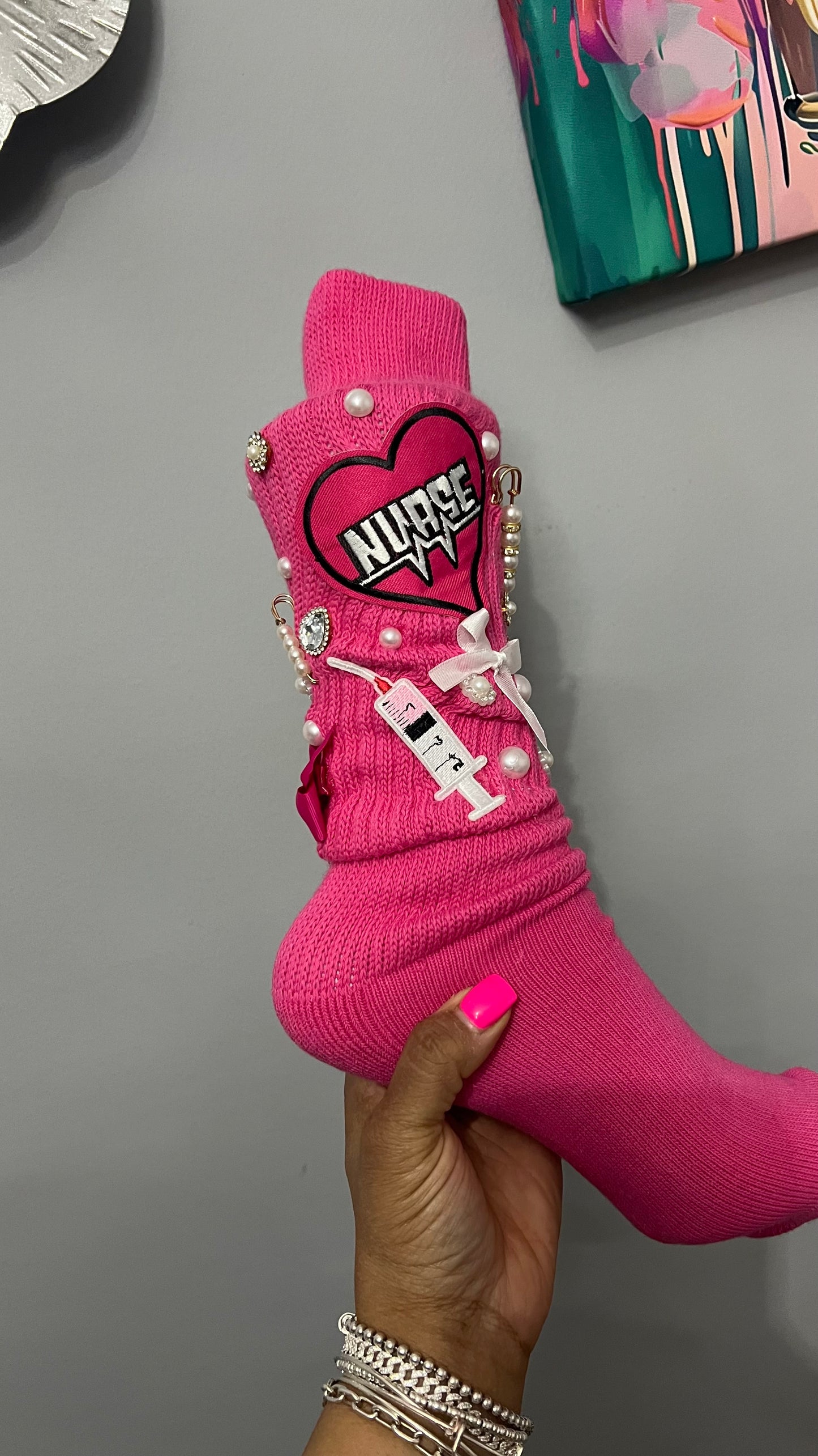 Nurse Bling Junk Sock