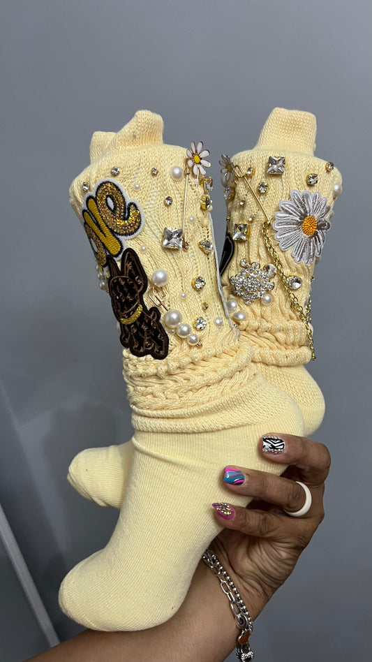 LV Bling Junk Designer Socks