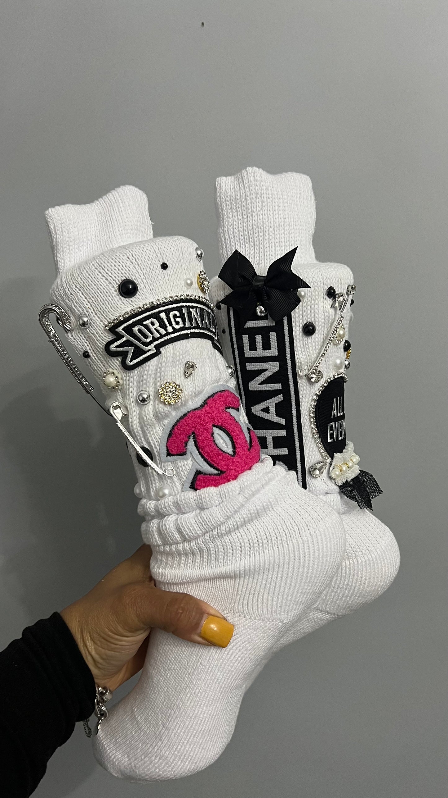 Designer Junk Bling Socks