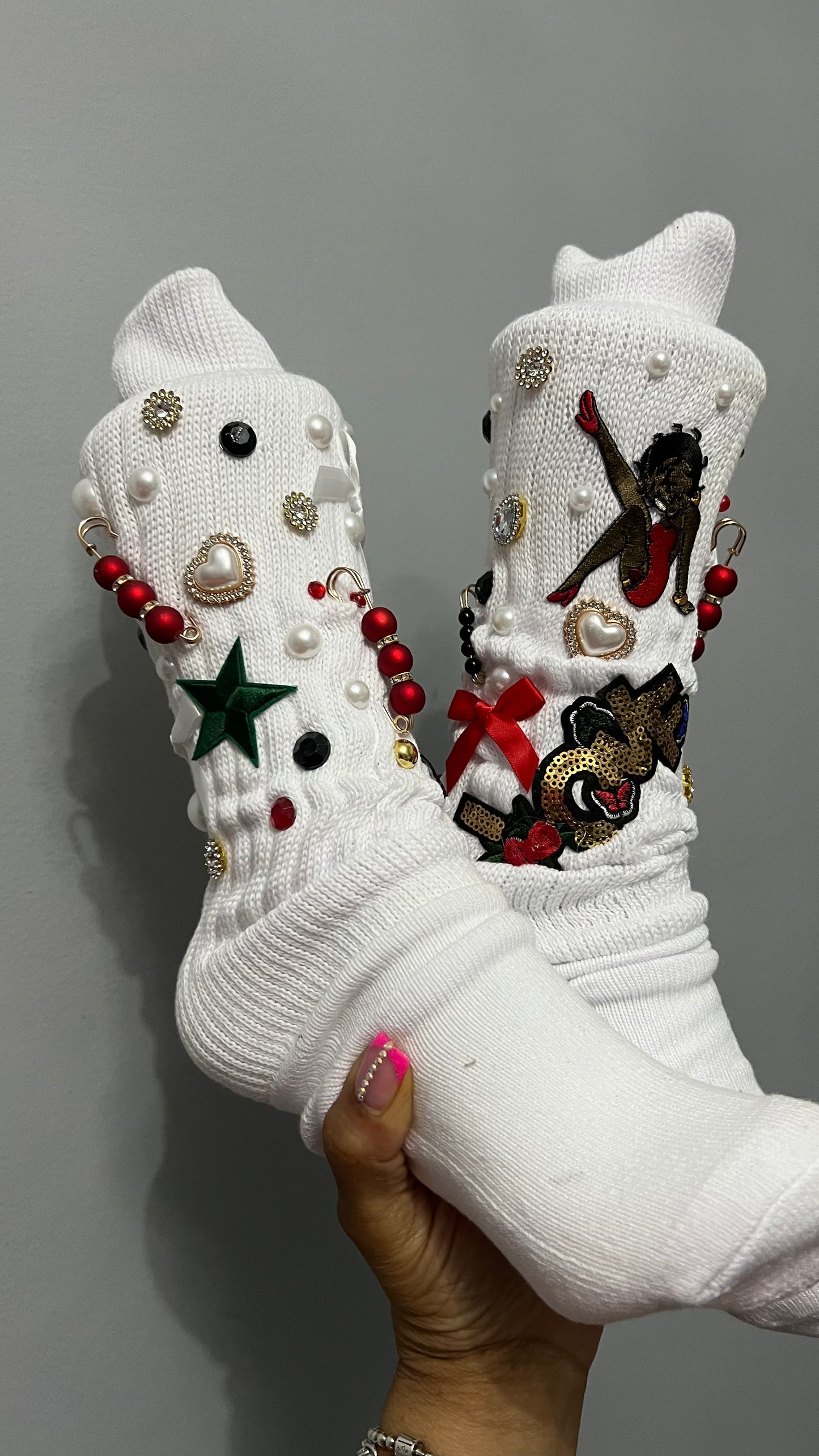 Betty Boop Junk Bling Socks